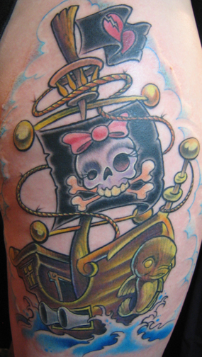 Looking for unique  Tattoos? GIRLY BOAT TATTOO